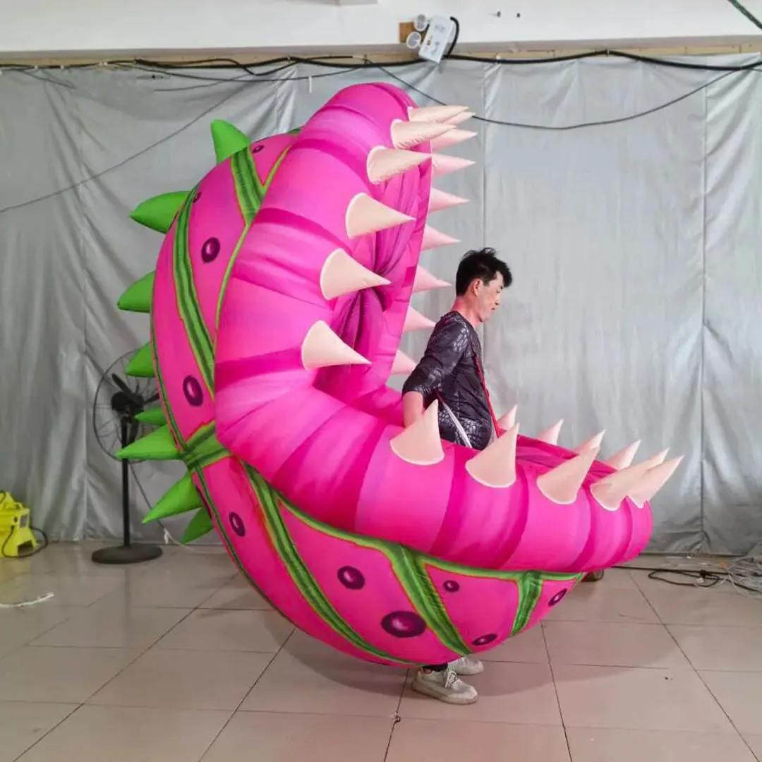 عملاق نفخ Chomper زهرة زي ضربة الهواء مخيف آكلة اللحوم الرعب مصنع كرنفال الشارع موكب المشي الأداء الدعائم