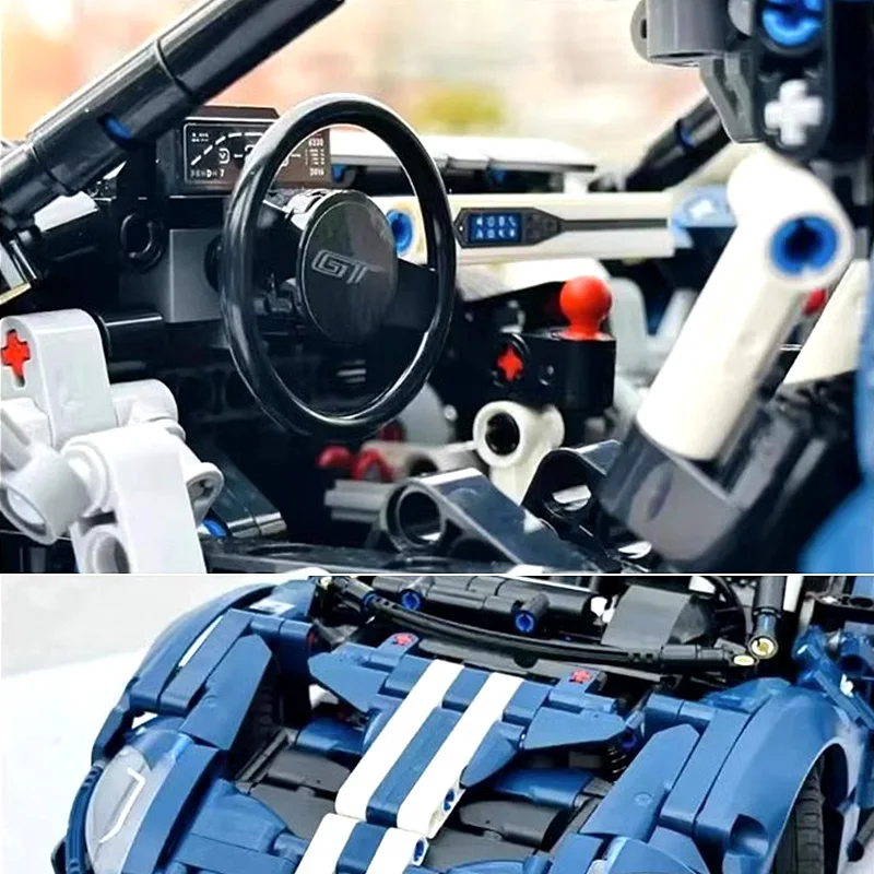 1466PCS Technical Blue 2022 Ford GT Sport Car Building Blocks 42154 MOC Assemble Bricks Vehicle Toys Gift For Children Kids