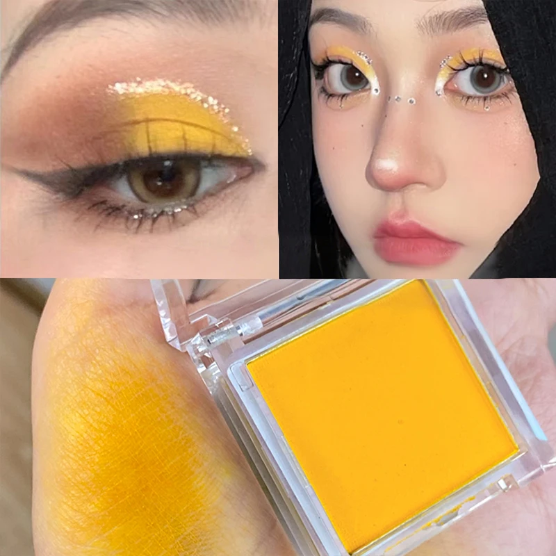 Mattgrünes, einfarbiges, weihnachtlich aufhellendes Lidschatten-Tablett für langanhaltendes, zartes Make-up, wie Rouge, für alle Hauttöne