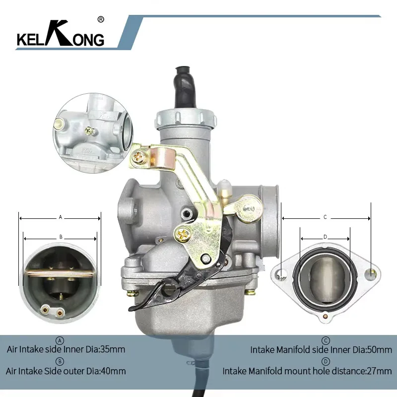 

KELKONG PZ30 Carburettor 30mm Accelerating Pump Racing 200cc 250cc For Keihin ABM IRBIS TTR Carburador Motorcycle Карбюратор 26