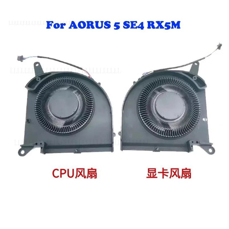A + ventilateur CPU GPU pour ordinateur portable pour Gigabyte pour AORUS 5 SE4 RX5M RX5MYE 4PIN DC 12V 1A nouveau