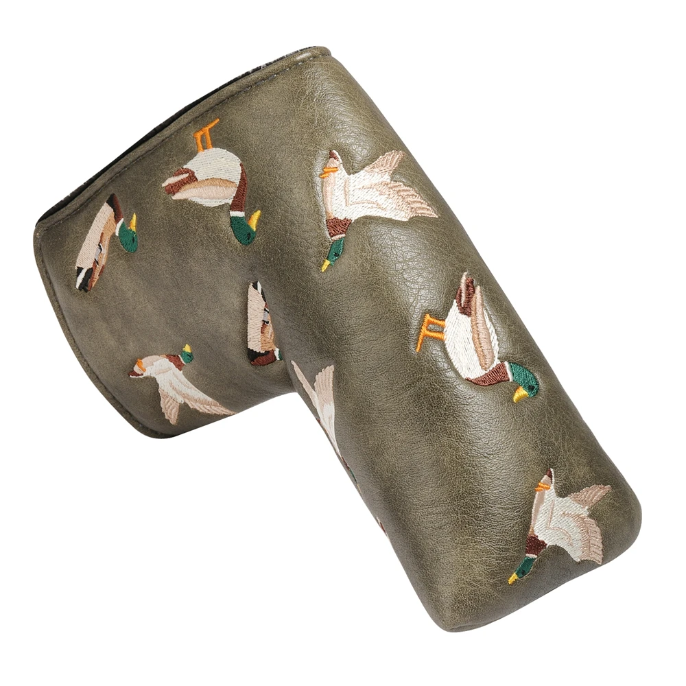Retro Synthetic Leather Golf Club Headcover Blade Mallet Putter Cover