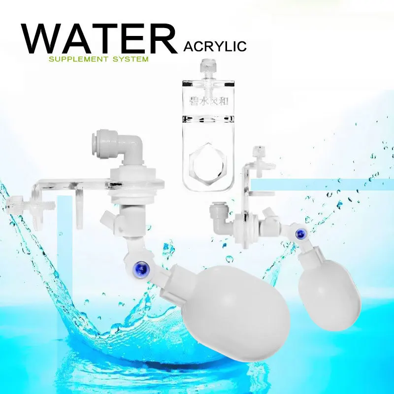 Aquarium Automatic Add Water Acrylic SupplementFish Tank Accessories Replenisher Level Controller Float Ball Valve Filler Filter