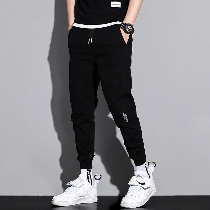 

Мужские повседневные брюки American Sle с манжетами, укороченные, весна-осень, новая модная коллекция, универсальные, трендовые рабочие брюки для парней