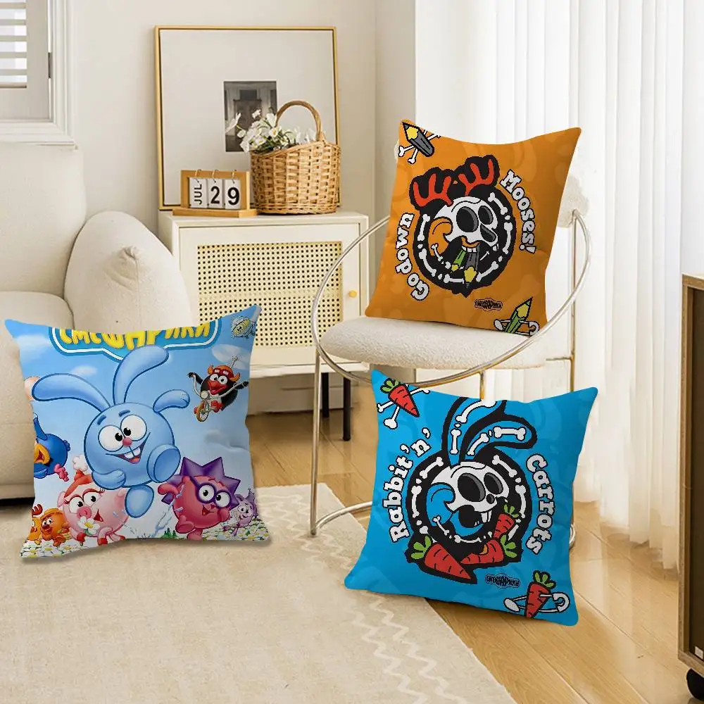 

Russian Animation Smeshariki Office Cushion Pillowcase Car Cushion Cover45X45CM Lumbar Pillowcase Sofa Pillowcover