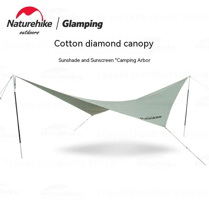 Naturehike Pleased Camping High Quality Cotton Sun Shelter Rhombic Awning 62.8*41.6m Large Area Outdoor Party Tent Shade Hammock