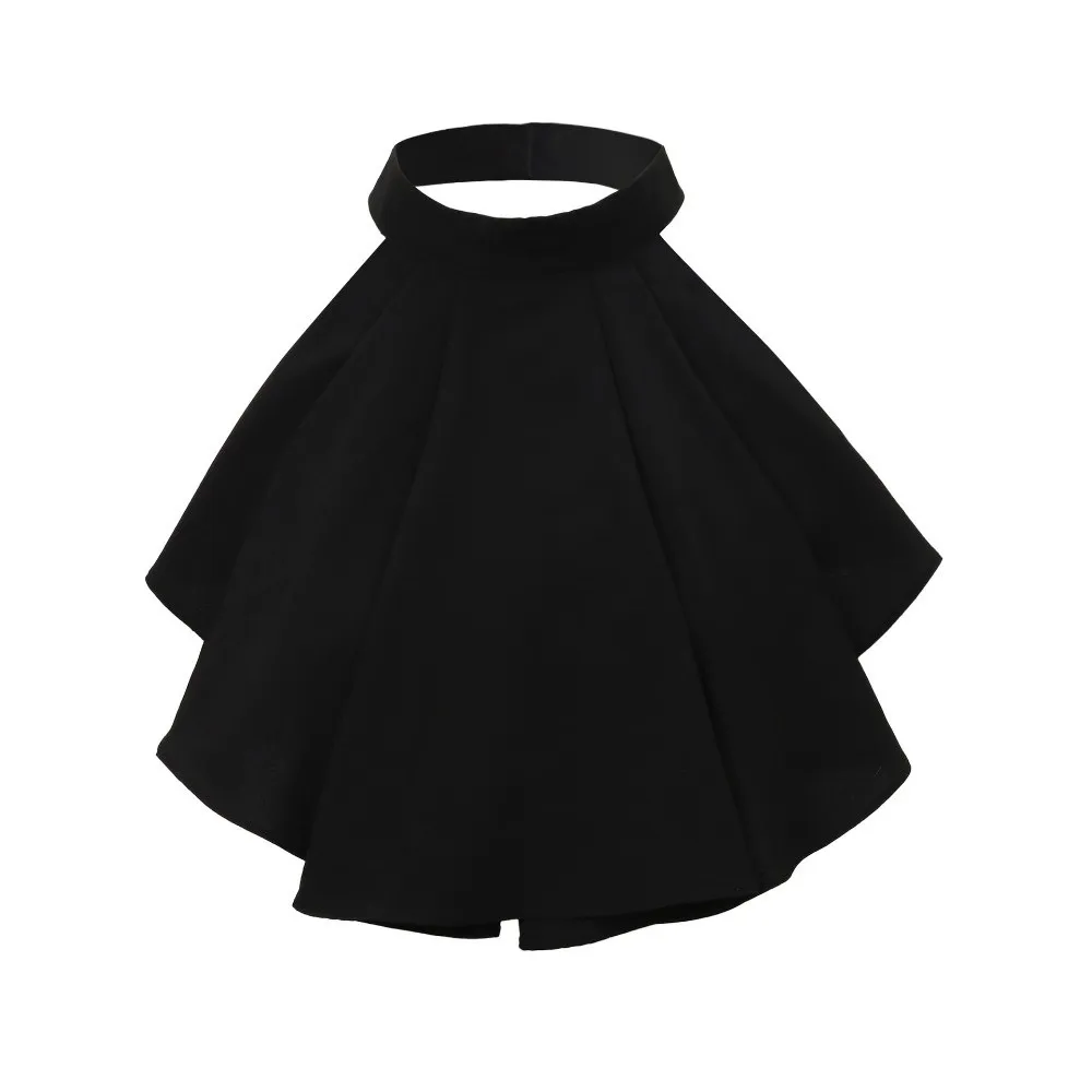 Kerah Cameo Lepas Pasang Renaisans Vintage Berlapis Kerah Elizabethan Ruff Elegan Kerah Ruffle Besar Reenactment Historis