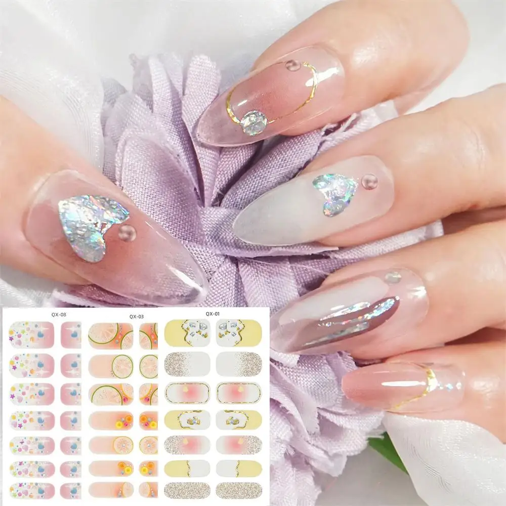 Gradient Nail Stickers Gel High-quality Materials 2024 Nail Stickers Nail Supplies And Manicure Tools New Nail Stickers Nail Flo