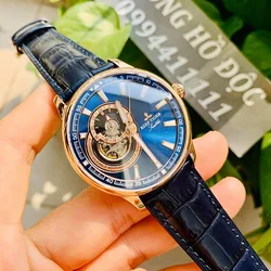 Reef Tiger/rt For Mens Watch Tourbillon Wristwatch Male Automatic Mechanical Skeleton Hollow Transparent Dial Relogio Masculino