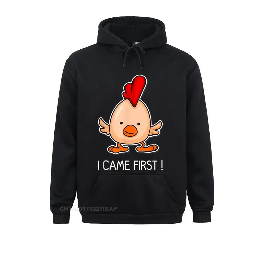 

Egg Chicken I Came First Funny Halloween Hoodie Personalized Sweatshirts Fashion Mother Day Hoodies Men's Holiday Clothes