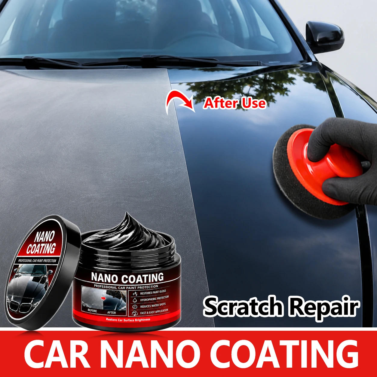Nano Coating Car Paint Protection – Restore Gloss & Repel Water Spots! Hydrophobic, Fast Apply, DIY Friendly – 100% Shine Boost