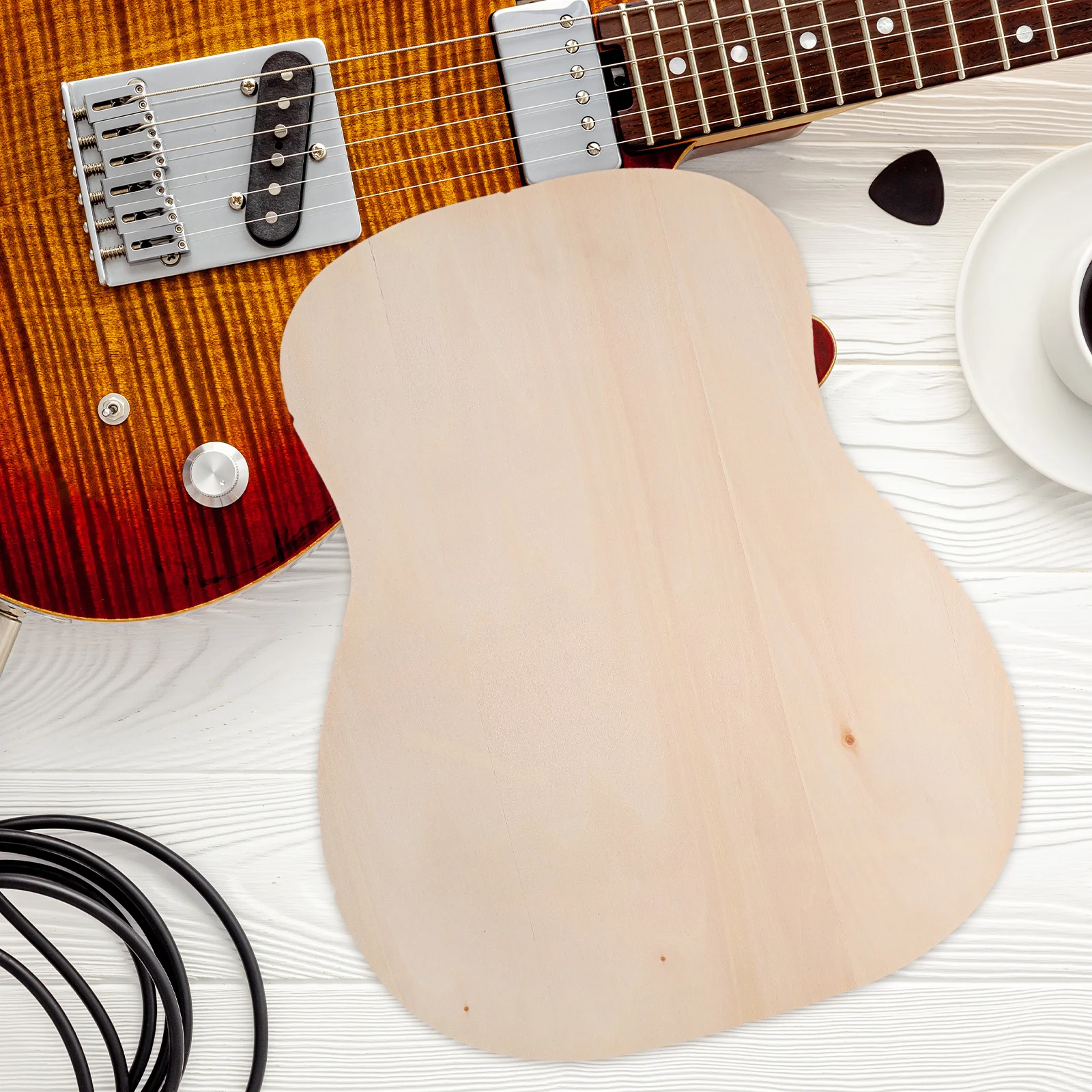 2 Stuks Gitaar Houten Kopplaat Panelen Kalebas Type Diy Solid Headplates Reparatie Tools Luthier Gitaar Accessoires Onderhoud