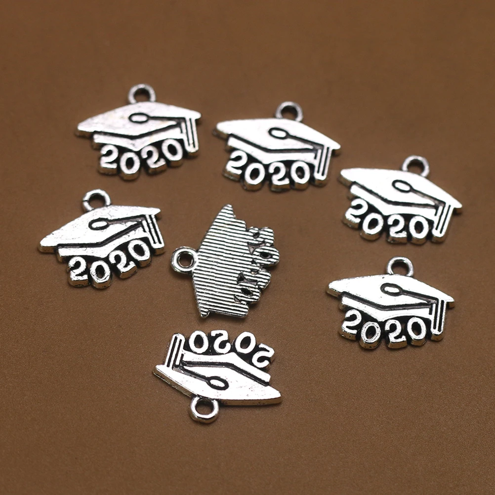 

100 Pcs Doctor Hat Charms Alloy Pendant Jewelry Making DIY Craft Supplies Fashion Accessory Gifts Necklace Bracelet Earrings
