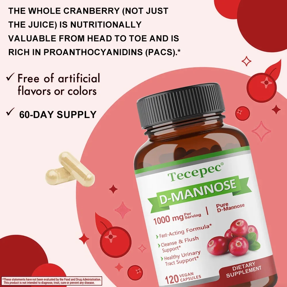 Capsule di supporto per la salute del tratto urinario e della vescica naturale da 1000 mg, supportano l'equilibrio dello zucchero nel sangue, favorisce la salute intestinale