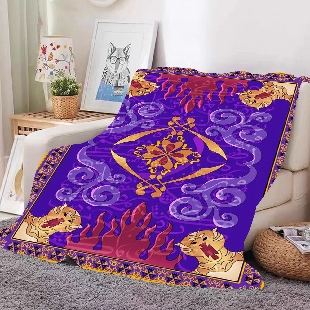 Aladdin 1992 Alfombra mágica Diseño de manta Manta ligera para dormitorios, siestas, sala de estar, oficina, sofá, todas las estaciones