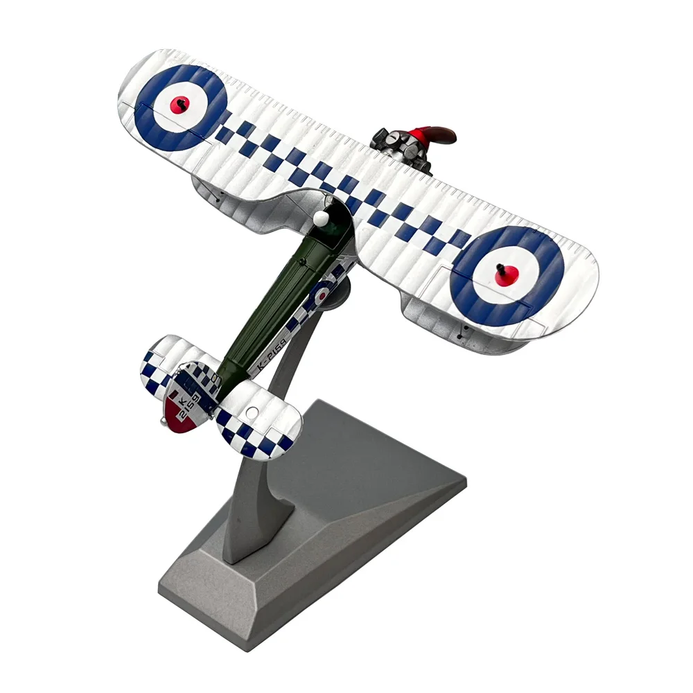 1:72 Scale WWI British Royal Air Force Bristol Bulldog Biplane Propeller Fighter Diecast Metal Plane Aircraft Model Toy