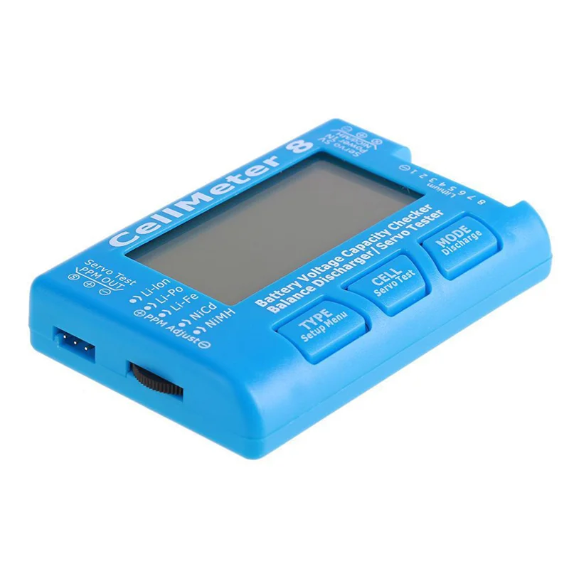 RC Cellmeter8 1S-8S قدرة البطارية الجهد اختبار متر ل يبو ليثيوم لون نيمه متر دائم