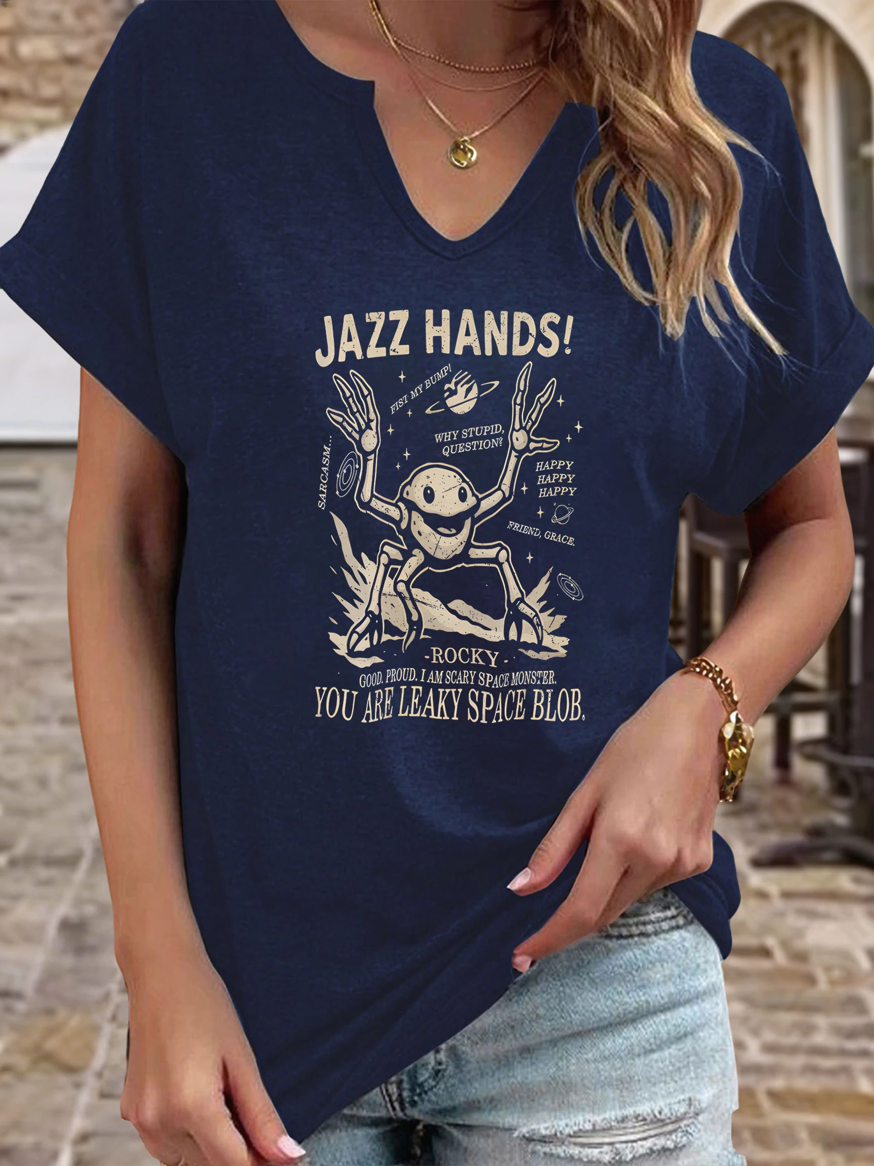 Women's Summer Crew Neck Short Sleeve T-Shirt, 