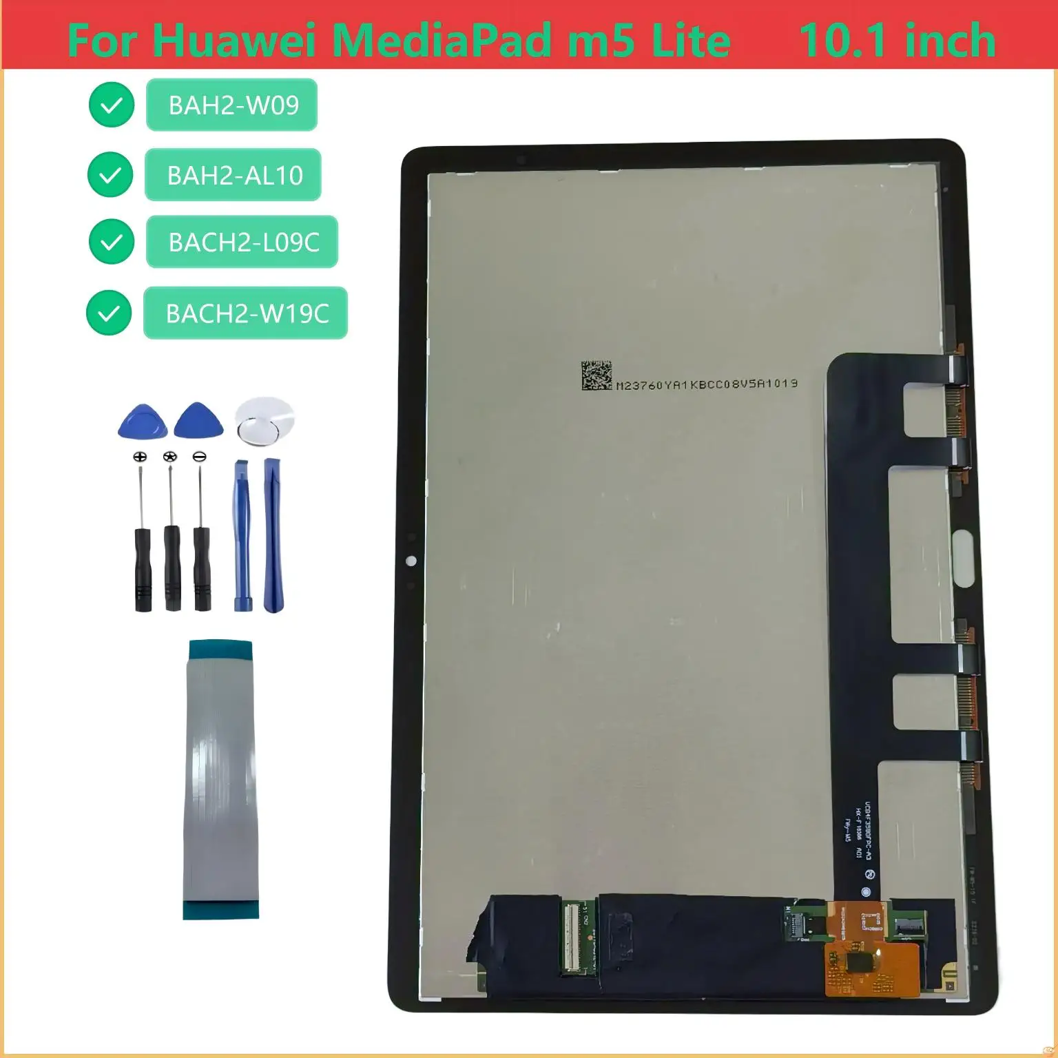 

Для Huawei MediaPad M5 Lite BAH2-W09 BAH2-AL10 BAH2-L09C 10.1" ЖК-дисплей с сенсорным экраном и стеклом в сборе для ремонта