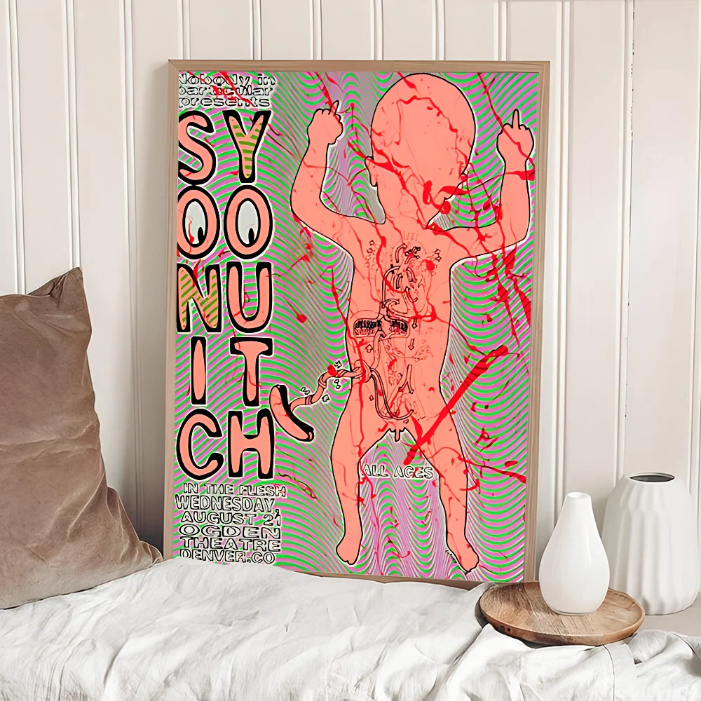 سونيك الشباب المغني ذاتية اللصق ملصق فني مقاوم للماء ورقة ملصق مقهى بار الملصقات ملصقات الحائط #6