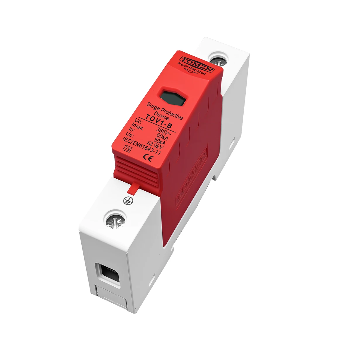 TOMZN AC SPD 1P 20KA 40KA 60KA 275V 385V 420V House Surge Protector Protective Low-voltage  Arrester Device OBO Din Rail