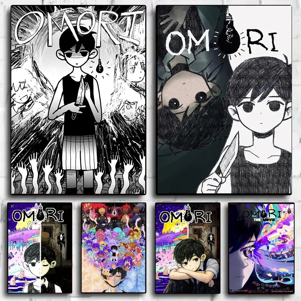 Anime Pixel Game O-Omori Poster Decorative Wall Sticker Mural Photo Print for Bedroom Living Room Hallway Home Decor Gift