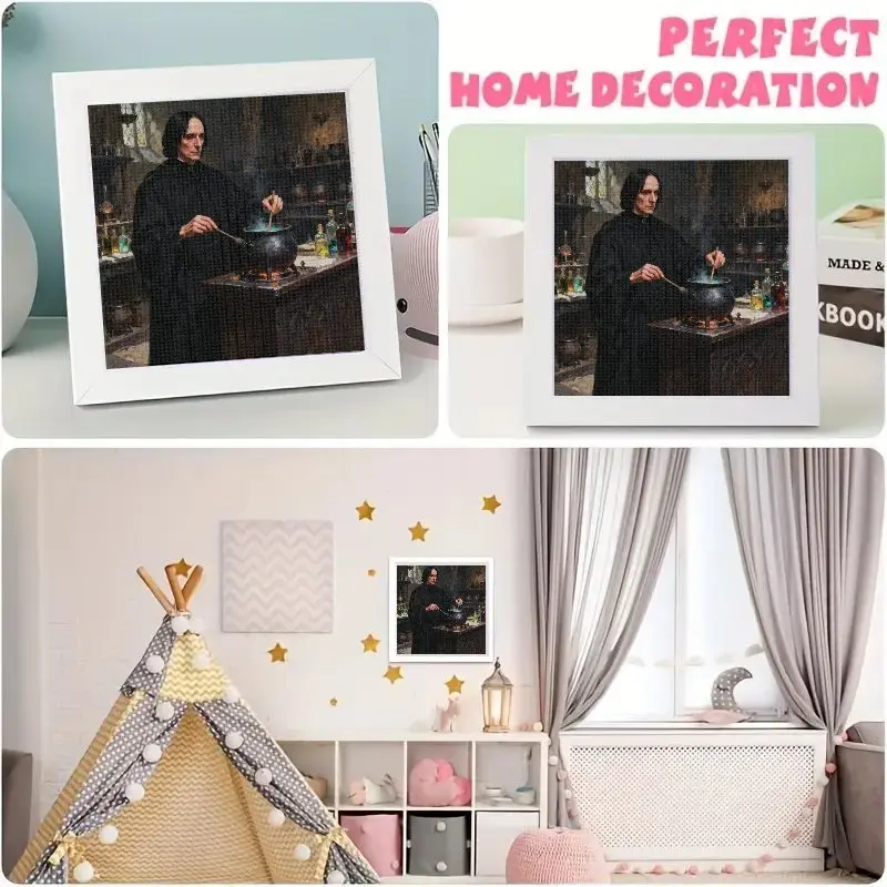 1PC Harry Potter Severus Snape Kit di pittura diamante, 5D trapano completo fai da te Gemma Art Craft per adulti e bambini, Wizard Potions Master Ma
