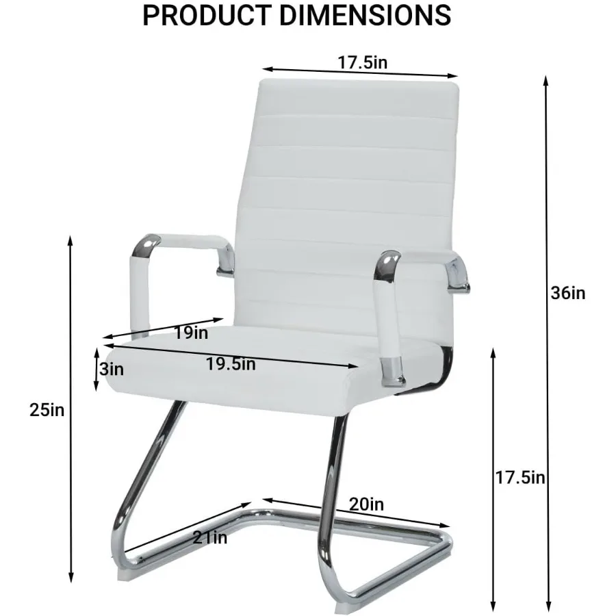 كراسي استقبال مكتب الضيوف، كرسي مكتب مكتب جلدي مريح، كرسي غرفة الاجتماعات مع قاعدة زلاجات، دعم مريح لمنتصف الظهر T #3