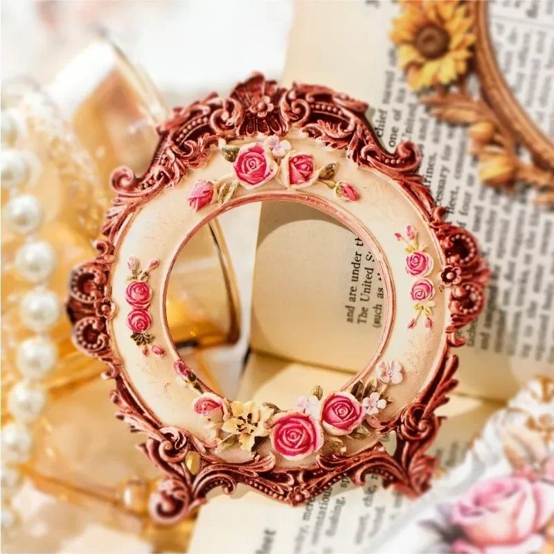 10Sheets Romance Legend Series Journal Border Decoration Stickers Hollow Pattern 6 Styles Random Cute Stickers