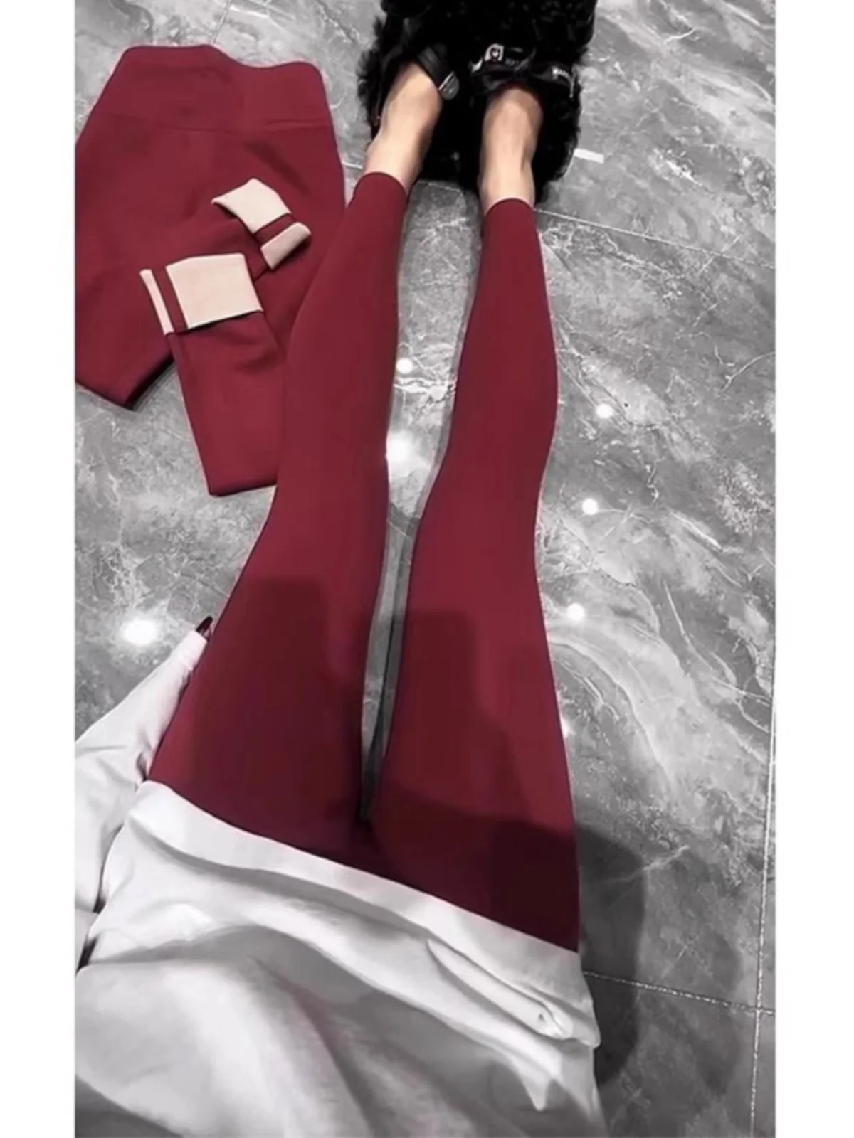 

Женские брюки для йоги Anclark Red Arkskin, весенне-осенние, для фитнеса и велоспорта, с утягивающим эффектом, укороченные (7/8)