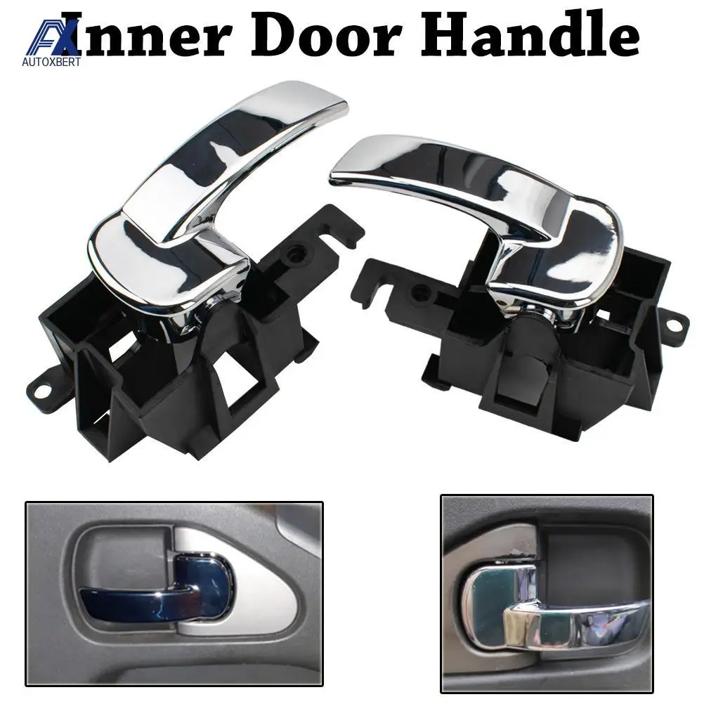 1 Pair Car Inner Interior Door Handle Front Rear Left Right For Nissan Navara D40 Pathfinder R51 2005-2015 806704X02B 806714X02B