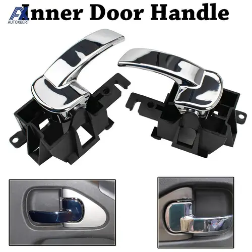 Imagen 1 del producto Manija de puerta Interior de coche Nissan, manilla delantera, trasera, izquierda y derecha, compatible con modelo Navara D40 Pathfinder R51 2005-2015 806704X02B 806714X02B, 1 par