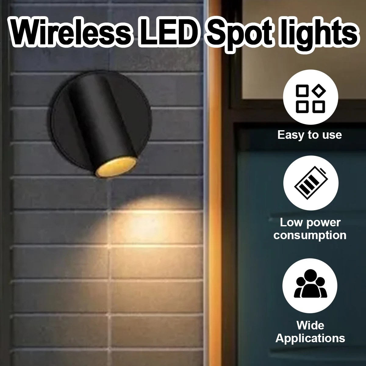 

Wireless Wall Light Magnetic Base Usb Rechargeable Lamp Dimmable Indooor Lighting Downlight Led Touch Lamps Spotlight Home Decor