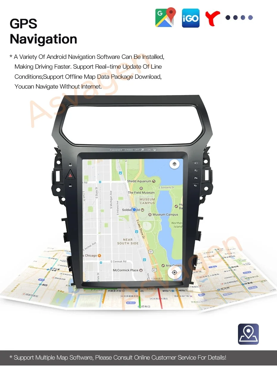 256GB Android 13 Car Radio For Ford Explorer 2011 2012 2013 2014 2015 2016 2017 2018 2019 Auto GPS Multimedia Player Head Unit
