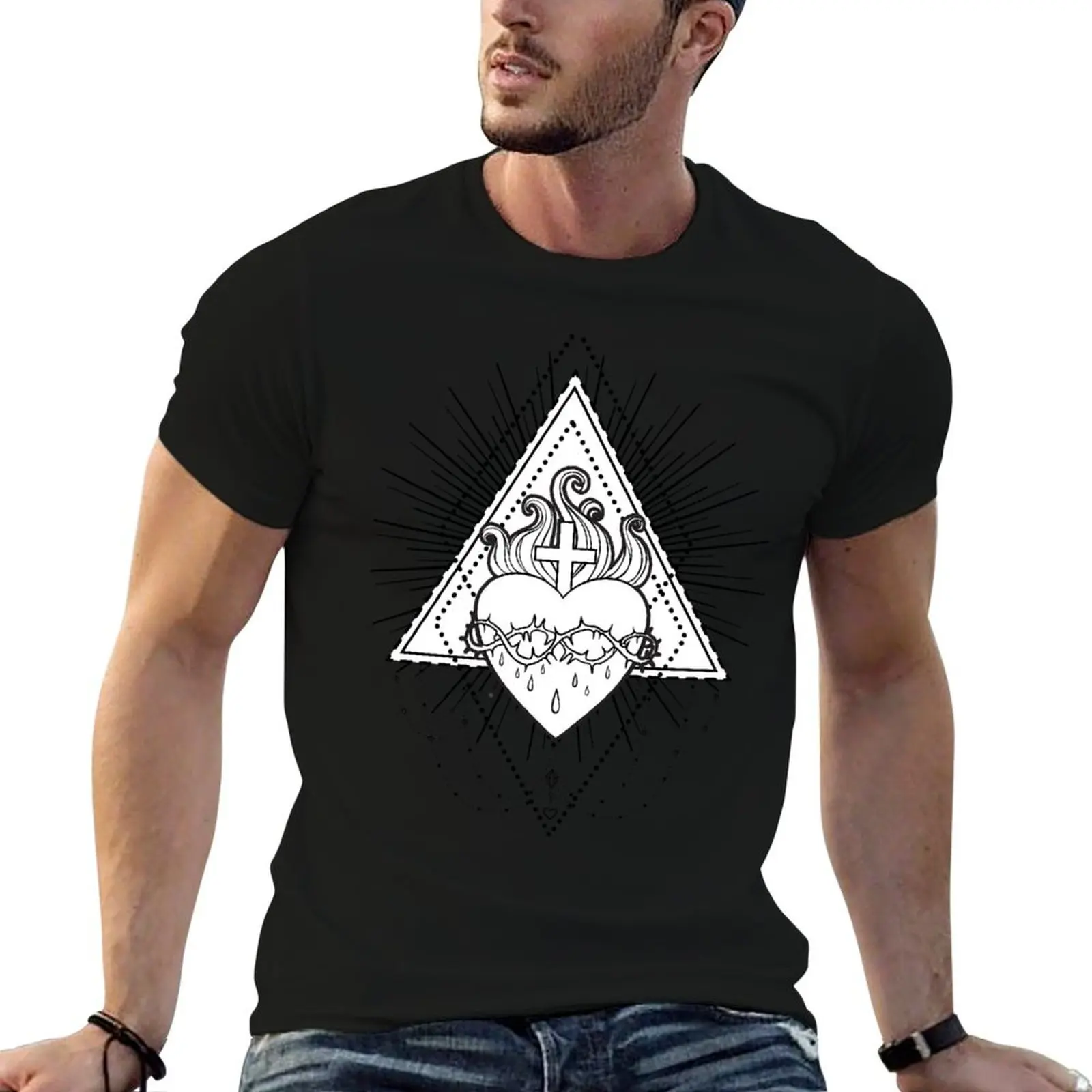 

Sacred Heart of Jesus T-Shirt plus sizes anime t shirts quick drying heavyweight t shirts for men