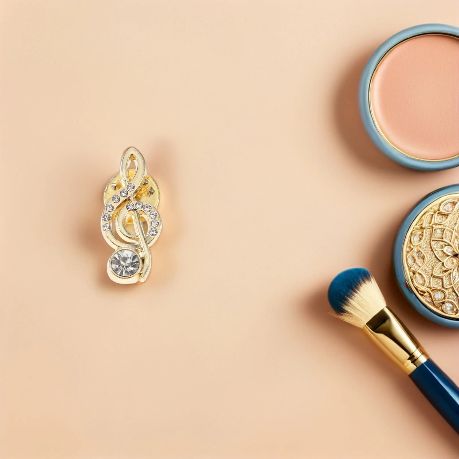 

8pcs Rhinestone Music Note Brooches Artistic Musical Symbol Pin Korean Fashion Lightweight Sparkly Garment Brooch For Suit Dress