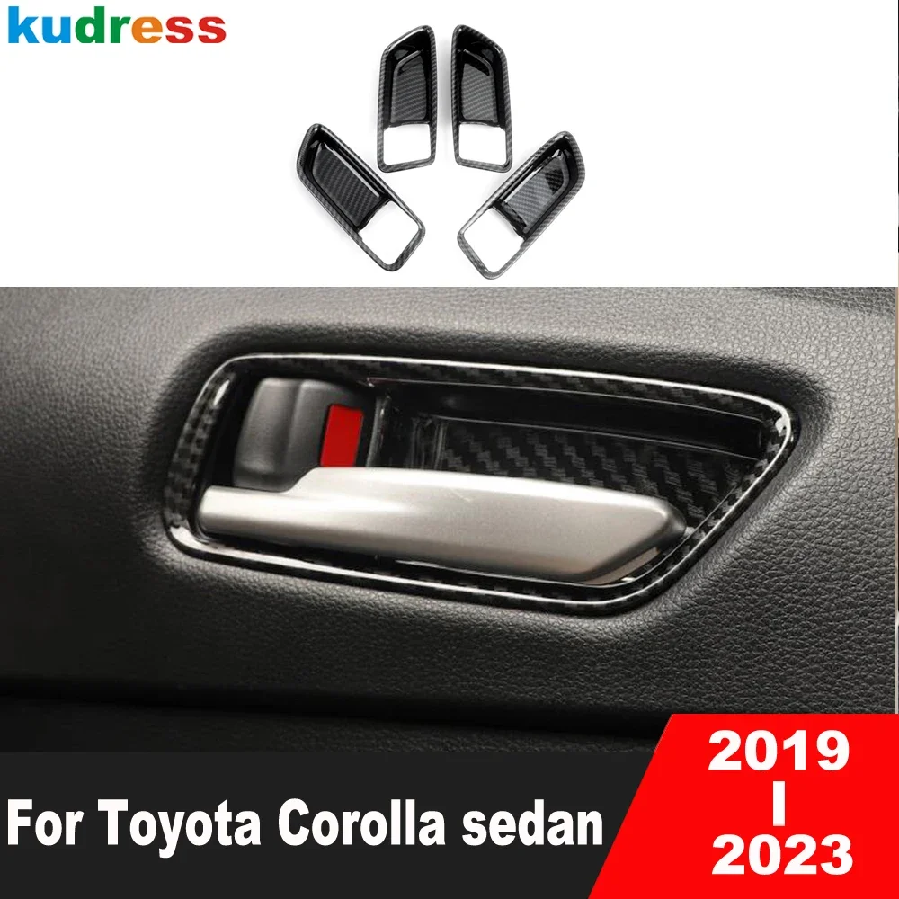 

Внутренняя накладка на дверную ручку автомобиля, накладка на чашу для Toyota Corolla sedan 2019 2020 2021 2022 2023, аксессуары для интерьера из углеродного волокна