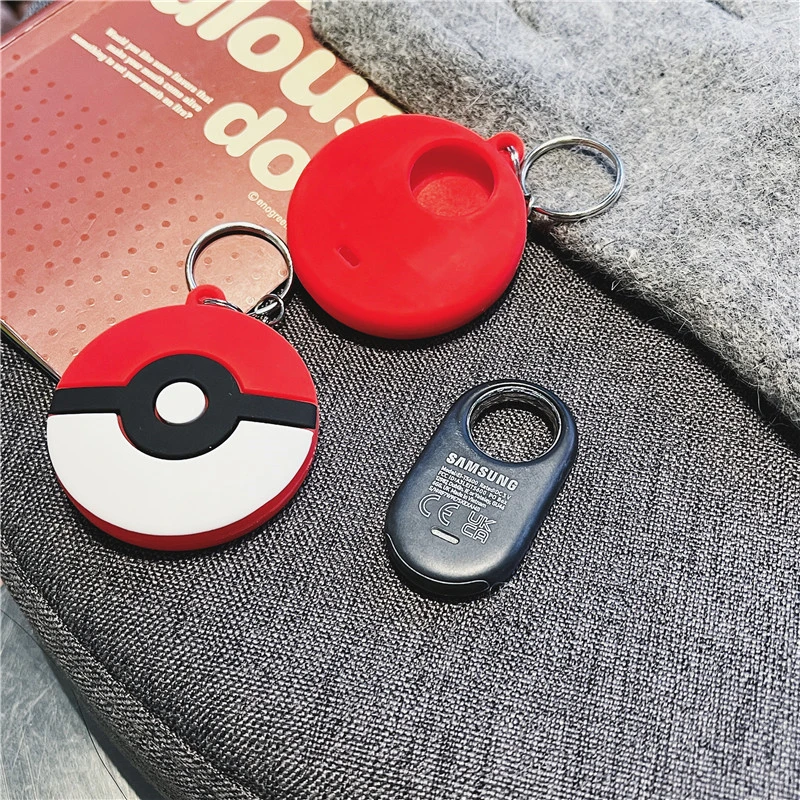 Anime Poke Ball Locator Protector Case For Samsung Tag 2  Locator Soft Silicone Protective Case With Pendant