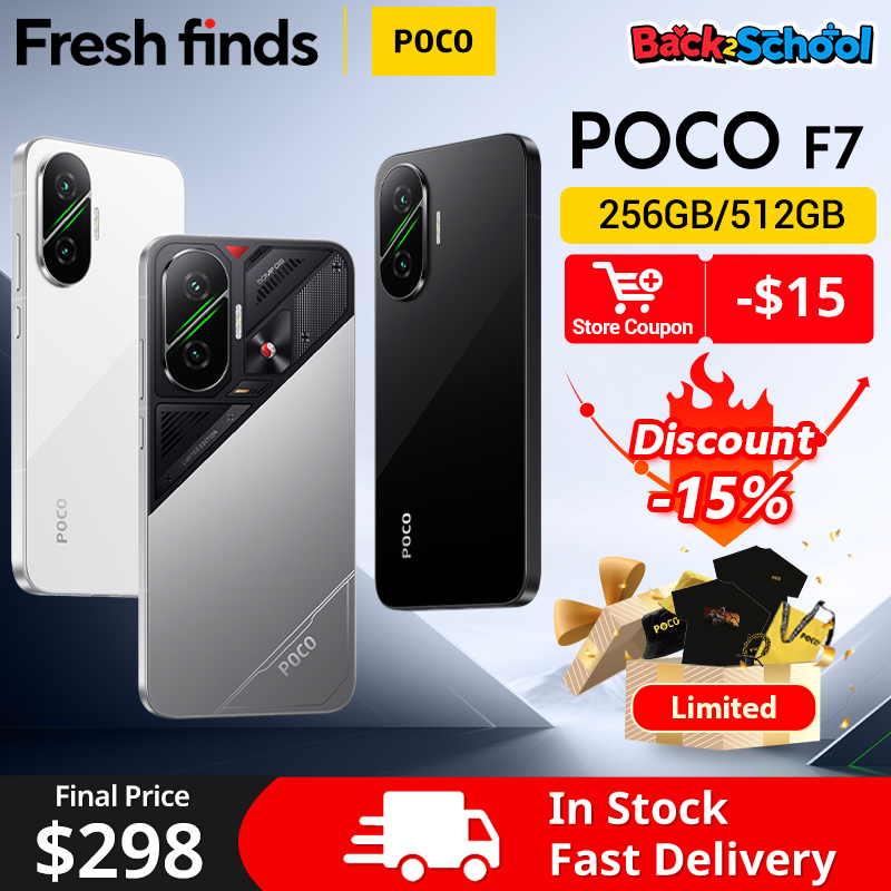 POCO F7 5G Clobal Version Smartphone Snapdragon 8s Gen 4 6.83'' AMOLED Display 6500mAh Battery 90W Charge NFC 