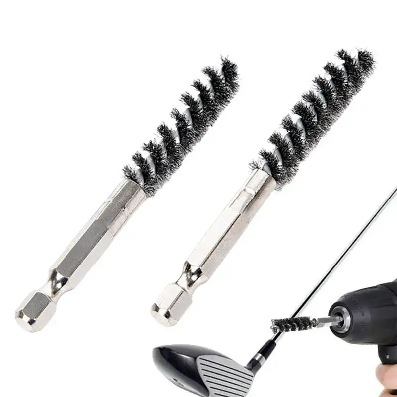 

Golf Club Brush Cleaner Golf Shaft Ferrules Brush Set Of 2 Electric Drill Cleaning Tool Polishing Stainless Steel For Women Men