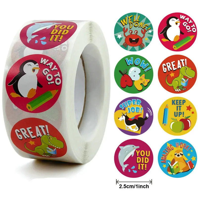 NEW 2023 Reward sticker cute cartoon stickers for children holiday gift decoration Diy Decorative sealant Band-aids 50PCS