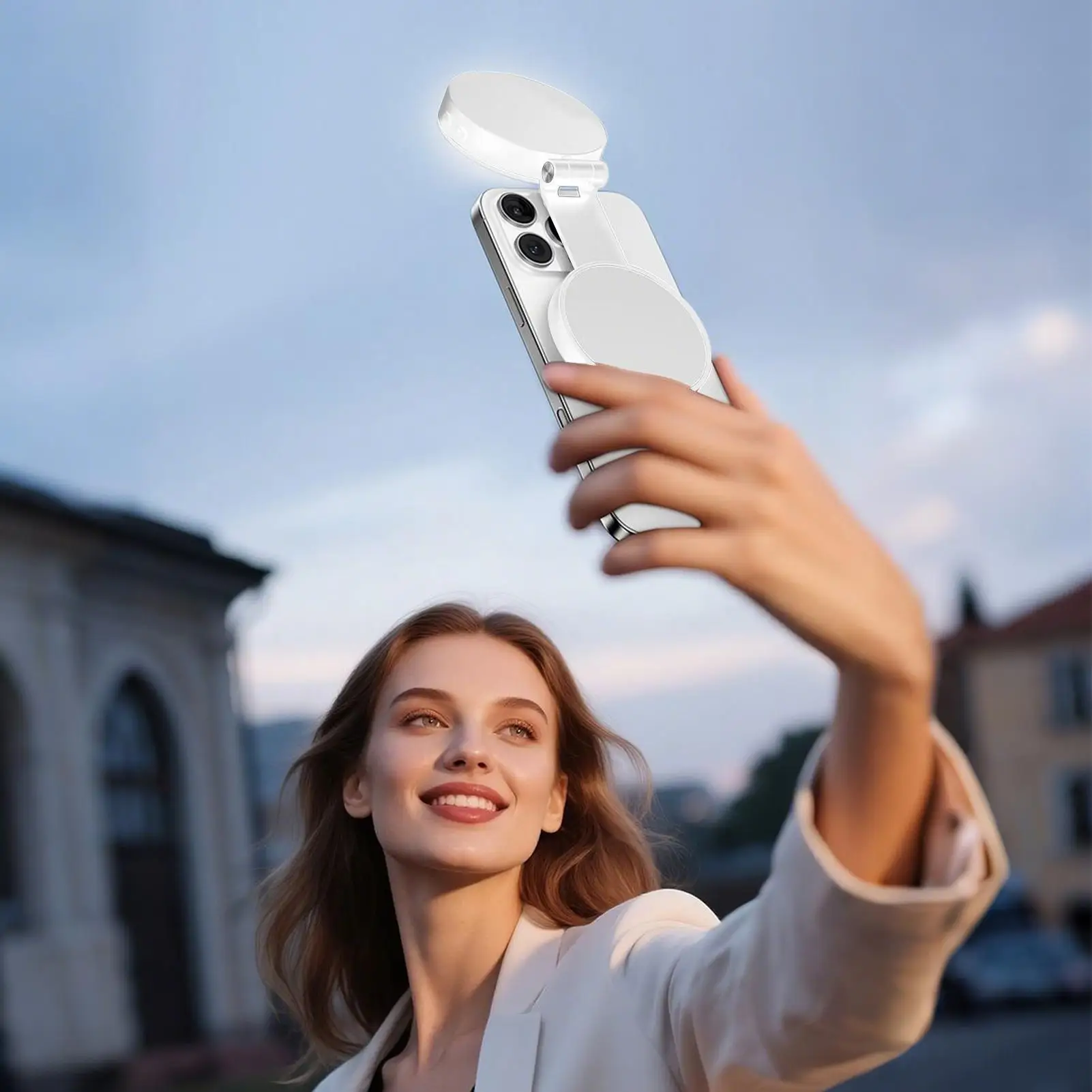 スマホクリップライト 磁気リング付き スマホライト 写真撮影用 3モード調整可能照明 メイクアップ ノートパソコン ウェブカメラ Vlog撮影用