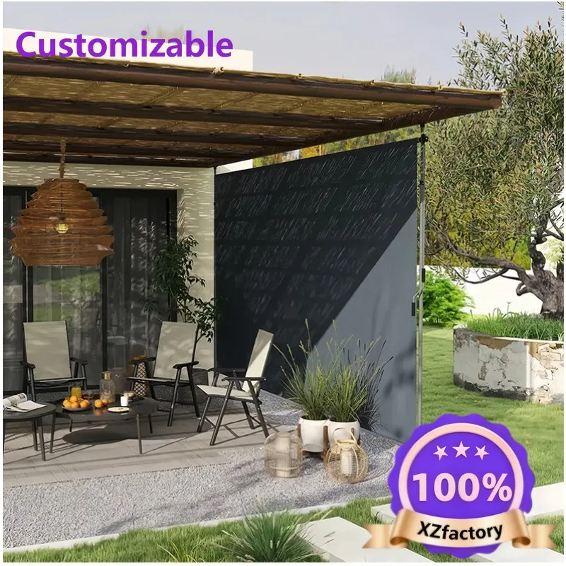 Factory Direct 2026 Top RatedVertical Sun Screen Fence  No-Drill Installation for Patio Pergola & Garden  Waterproof & Adjustabl