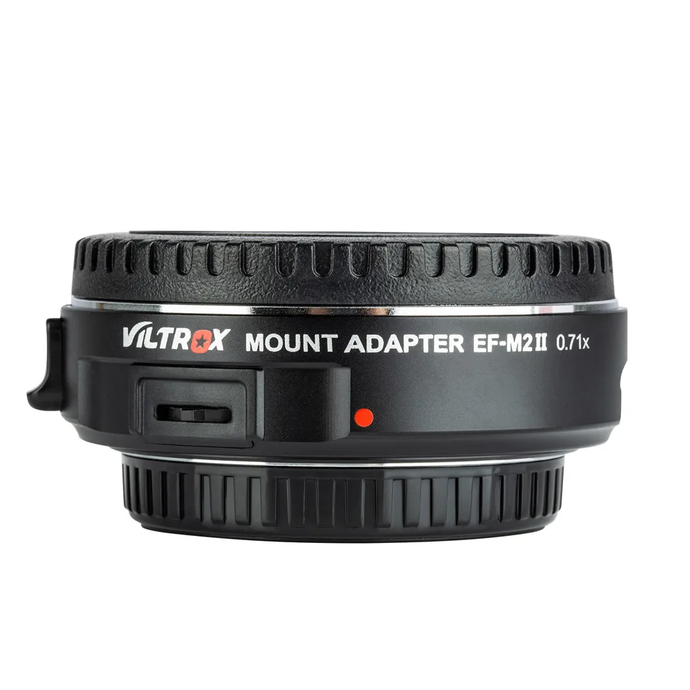 Viltrox EF-M2 II Focal Reducer Booster Adapter Auto-focus 0.71x for Canon EF Mount Lens to M43 Camera GH5 GH4 GF7GK GX7 E-M5 II