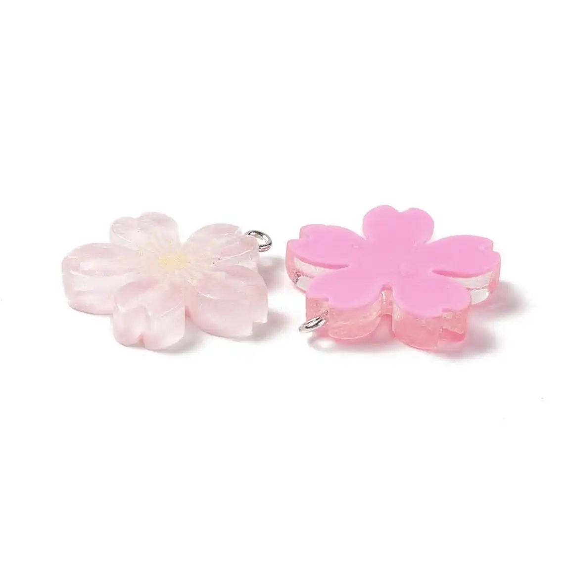 10PCS Clear Cherry Flat Back Resin Charms for DIY Jewellery Making
