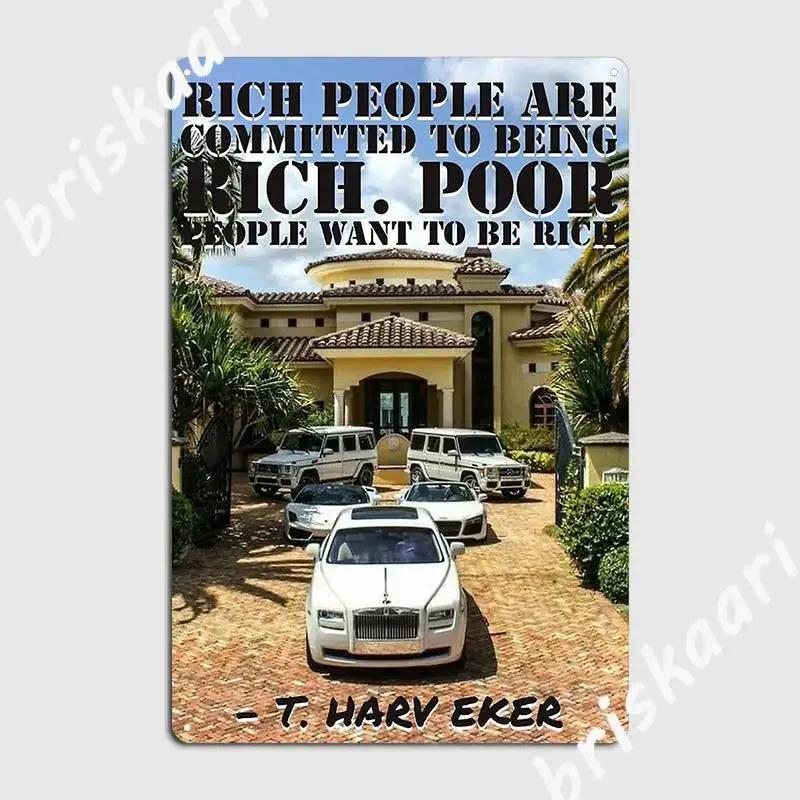 Rich People Metal Sign Plaques Custom Club Party Bar Cave Tin sign Posters