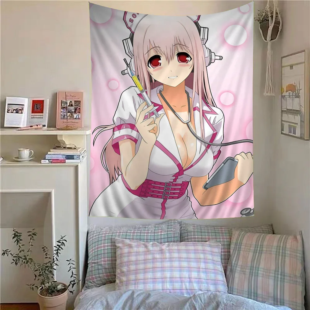 Super Sonico Tapestry - Colorful Manga Wall Hanging, Tarot Hippie Dorm Home Decor