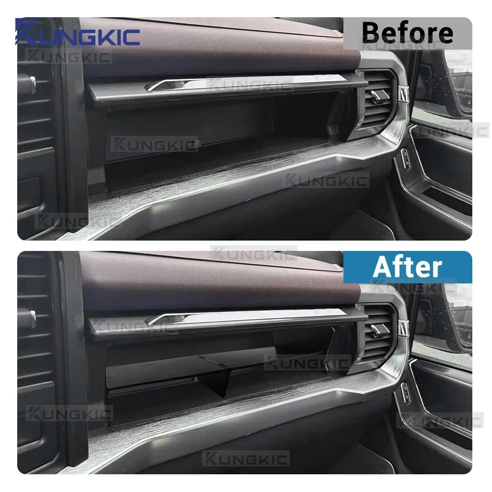 For 2021 2022 2023 2024 2025 Ford F150 Premium ABS Car Passenger Storage Box partition Car Interior Accessories