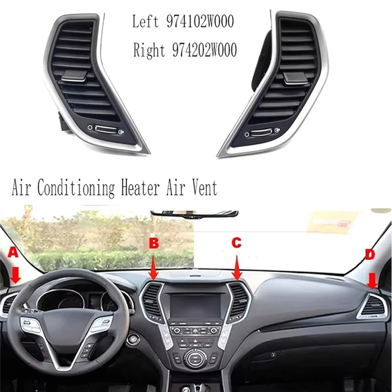 

WO-Front Middle Dash AC Air Vent Air Conditioning Outlet Grille Heater Air Vent For Hyundai IX45 Santa Fe