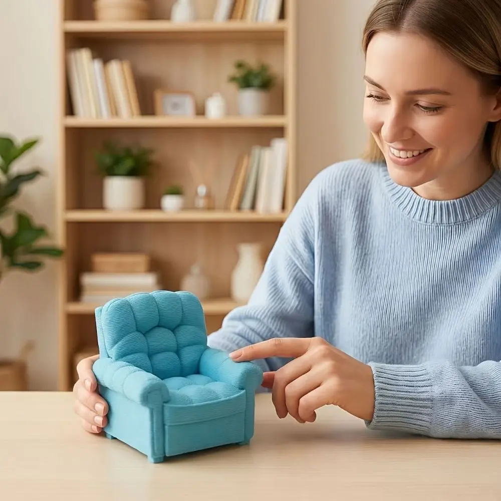 Funny Doll House Mini Sofa Creative Multi-functional Doll Sofa Model Toy Decorations 7.8cm 3D Printing Ornaments Birthday Gift